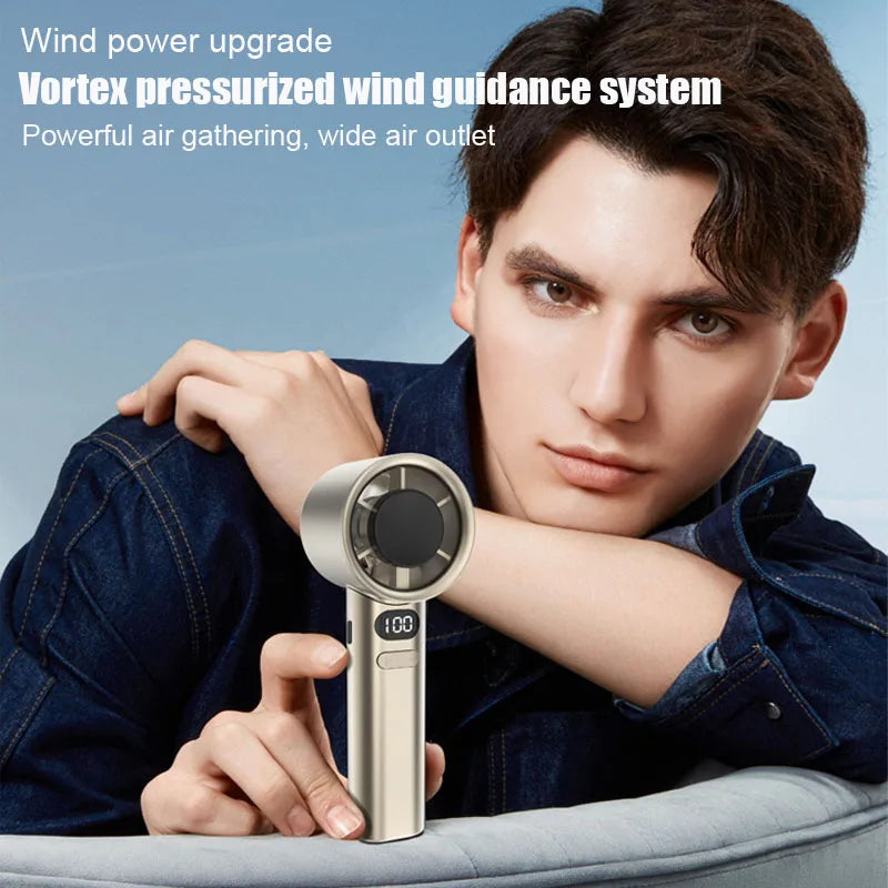 Portable Bladeless Hand Fan USB Rechargeable